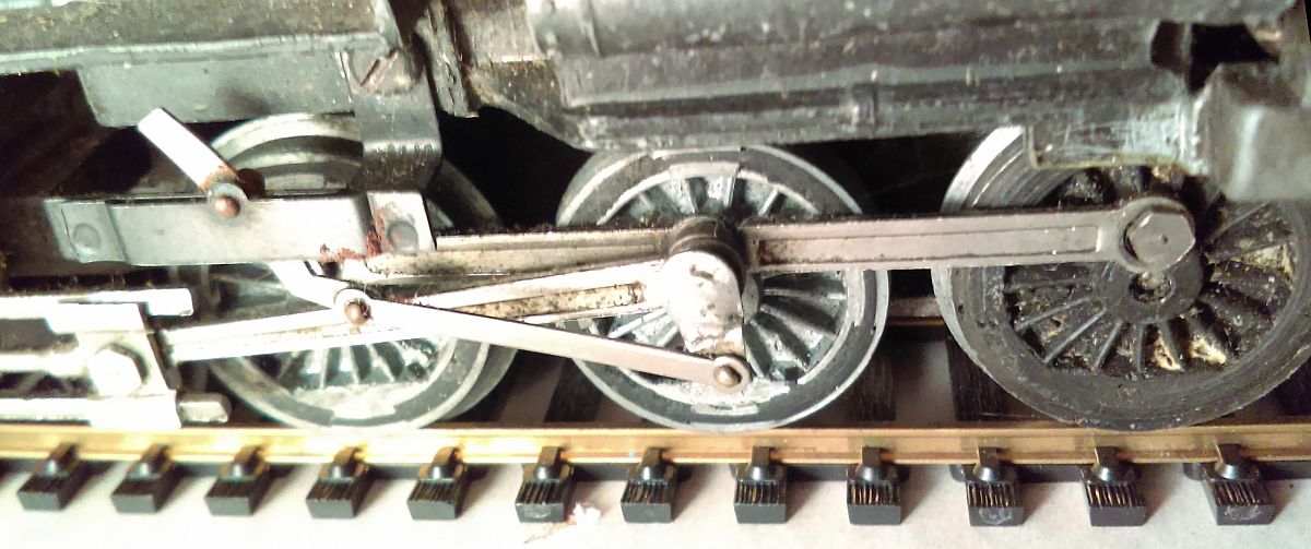 Detail view of diecast driver locomotive